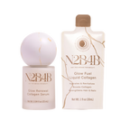 N2B4B skincare products including a serum and liquid collagen on a white background