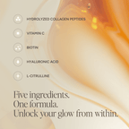Glow Fuel Liquid Collagen Supplement for Hair, Skin, & Nails with Biotin, Vitamin C, Hyaluronic Acid & L-Citrulline